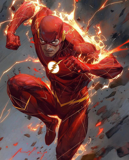Flash Running Action Artwork Print Poster