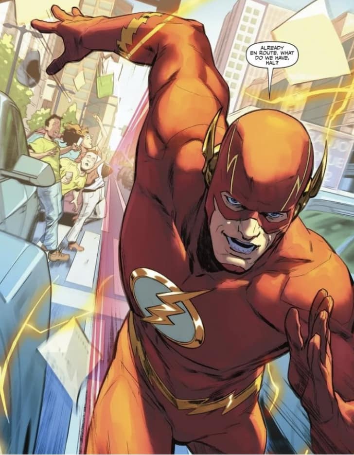 Flash Running City Street Print Poster