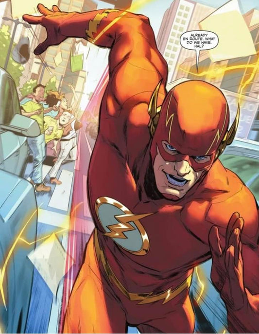 Flash Running City Street Print Poster