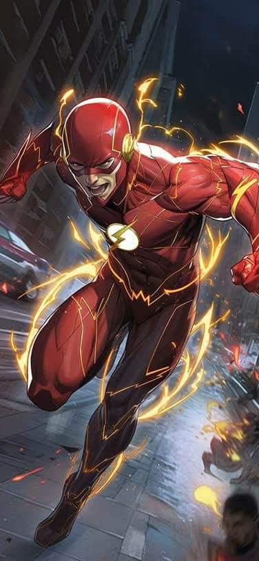 Flash Running Comic Art Print Poster