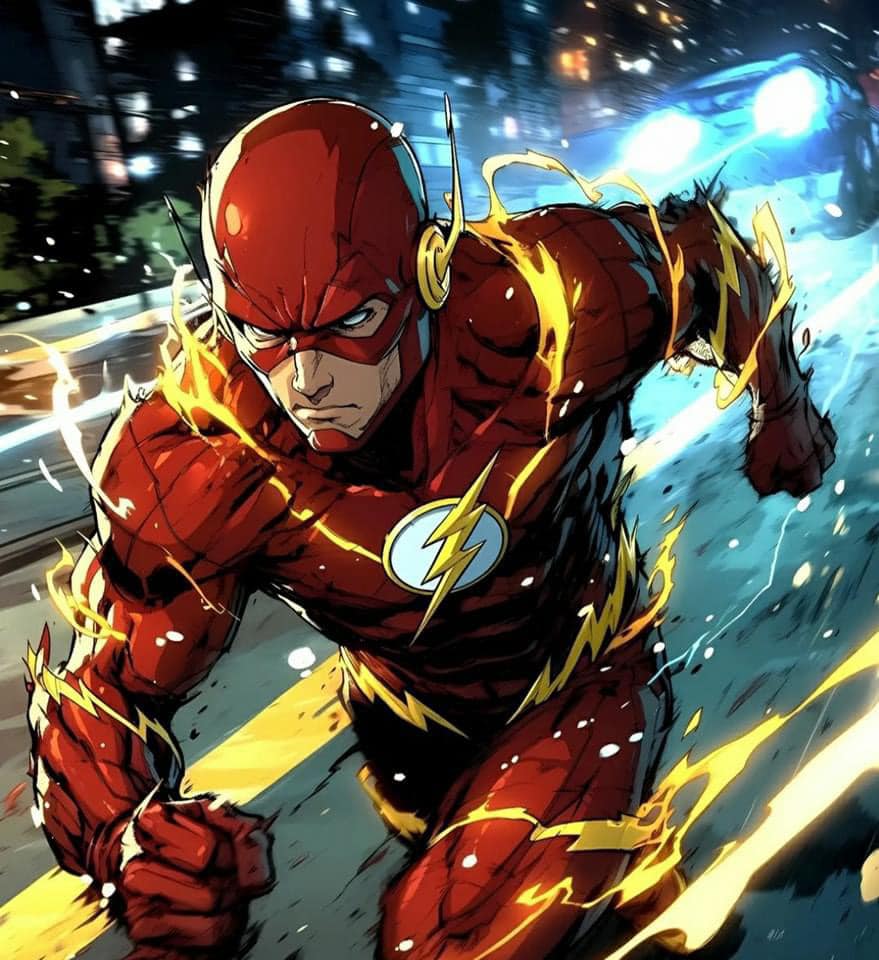Flash Running Night Scene Jigsaw Puzzle