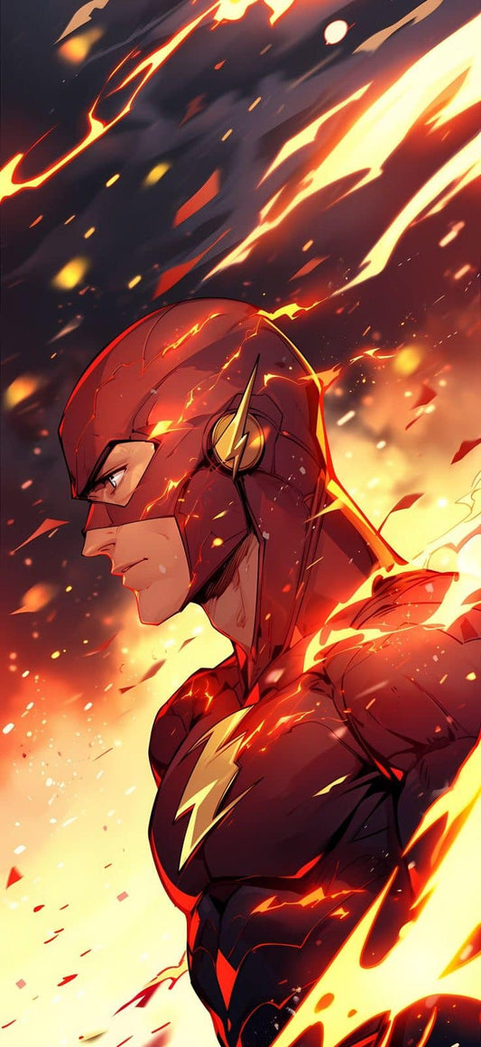Flash Superhero Action Artwork Print Poster