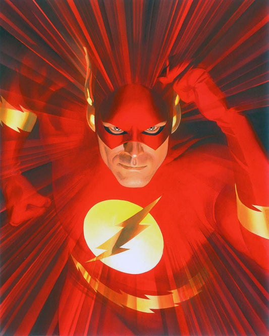 Flash Superhero Illustration Print Poster