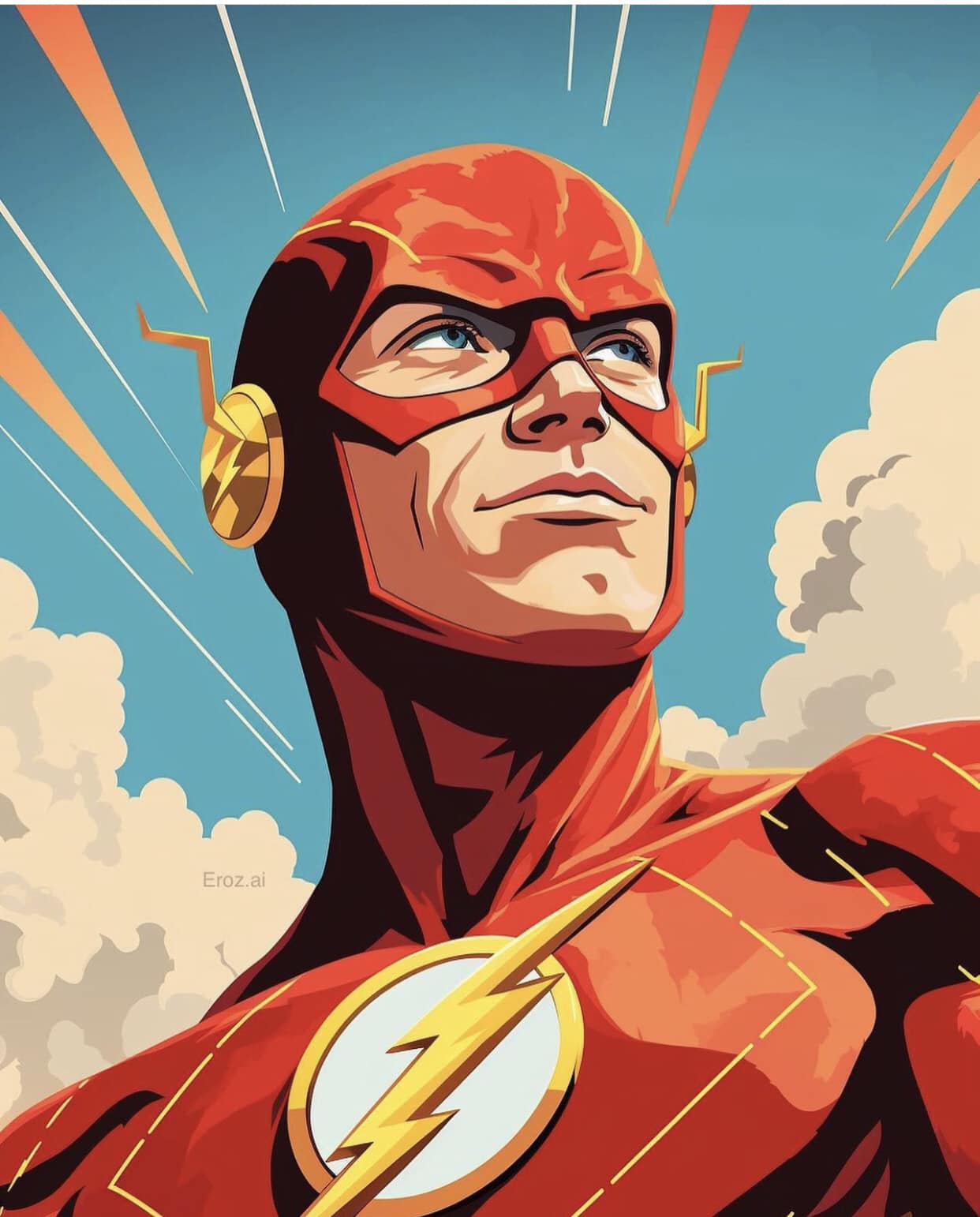 Flash Superhero Portrait (2) Jigsaw Puzzle