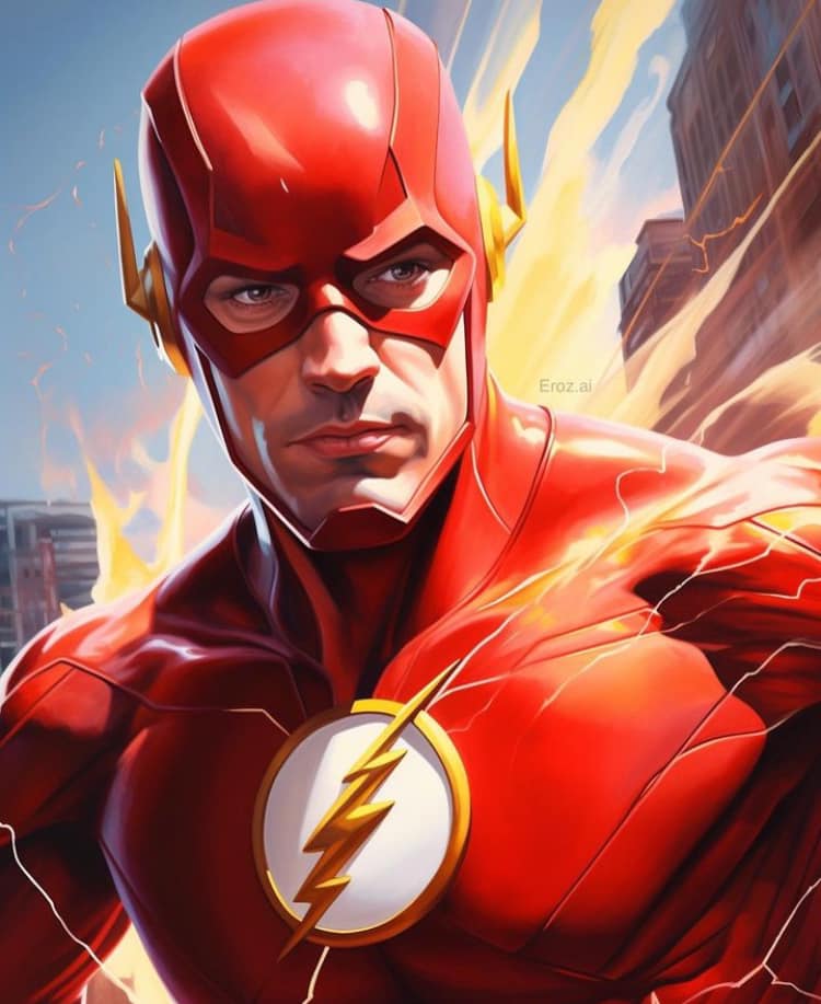 Flash Superhero Portrait (4) Jigsaw Puzzle
