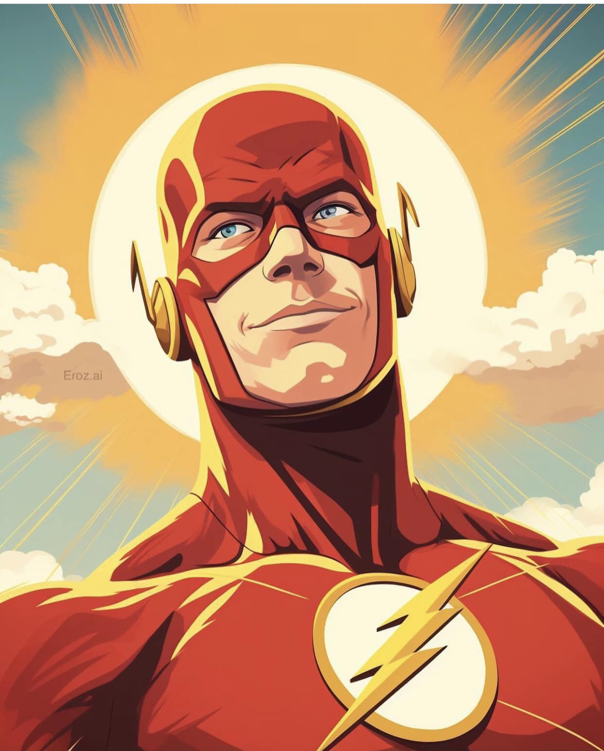 Flash Superhero Portrait Jigsaw Puzzle