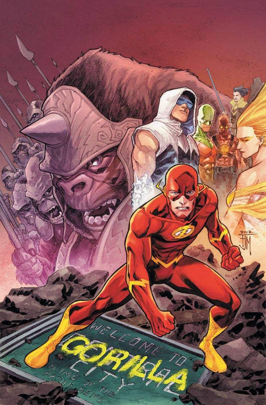 Flash Vs Gorilla City Comic Cover Print Poster