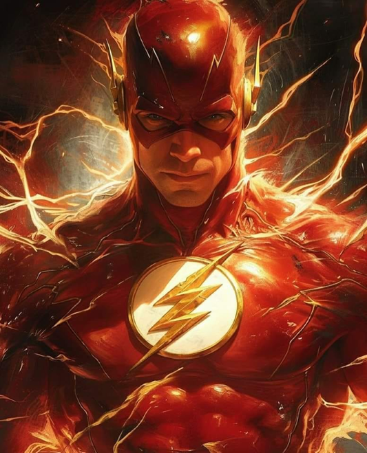 Flash Red Costume Lightning 628 Print Poster