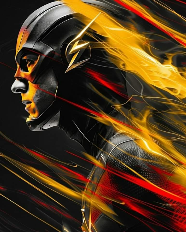 Flash Speeding Color Streaks 01 Print Poster
