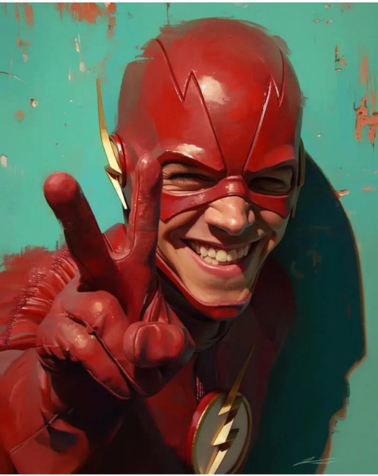 Flash Victory Pose 3981 Print Poster