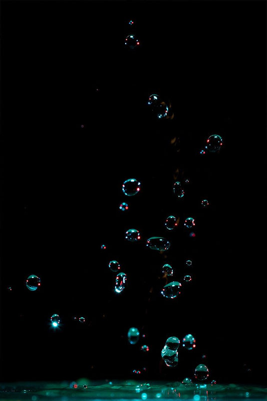 Floating Bubbles Black Background Art Wall Decor Jigsaw Puzzle