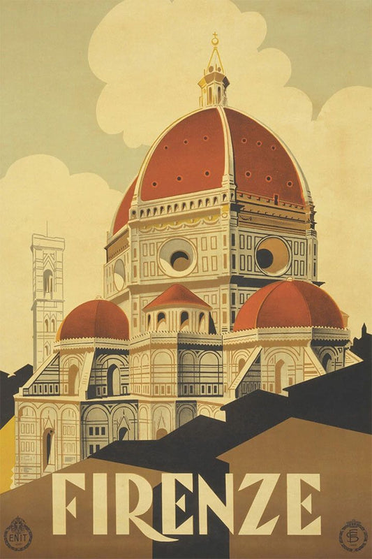 Florence Italy Duomo 1930S Italian Vintage Style Travel Jigsaw Puzzle