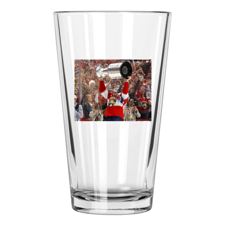 Florida Panthers Aleksander Barkov 2024 Stanley Cup Pint Beer Drinking Glass