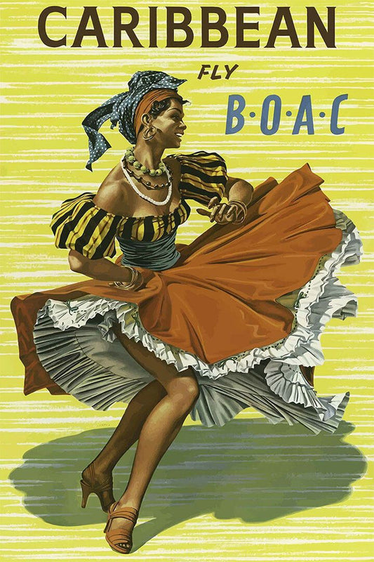 Fly To The Caribbean 1950S Boac Airline Vintage Travel Jigsaw Puzzle