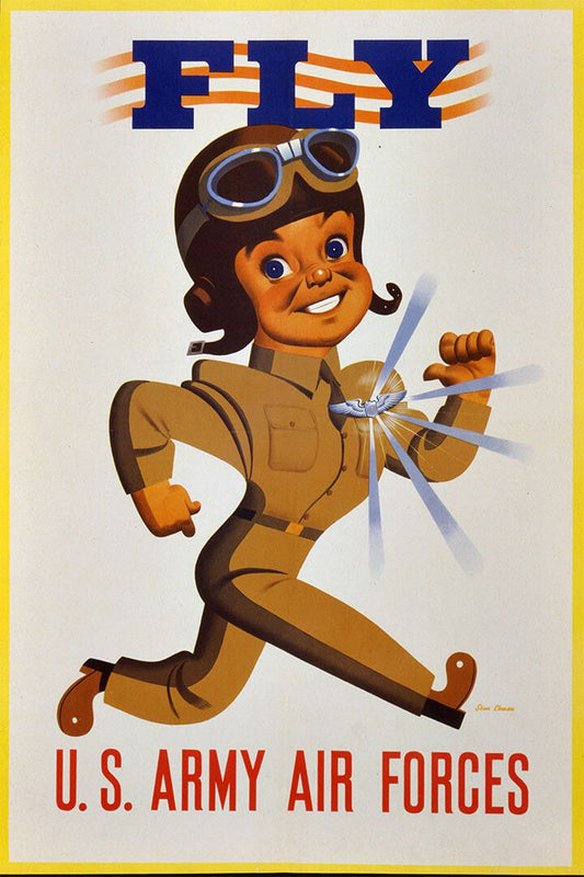 Fly Us Army Air Forces World War Ii Vintage Pilot Jigsaw Puzzle