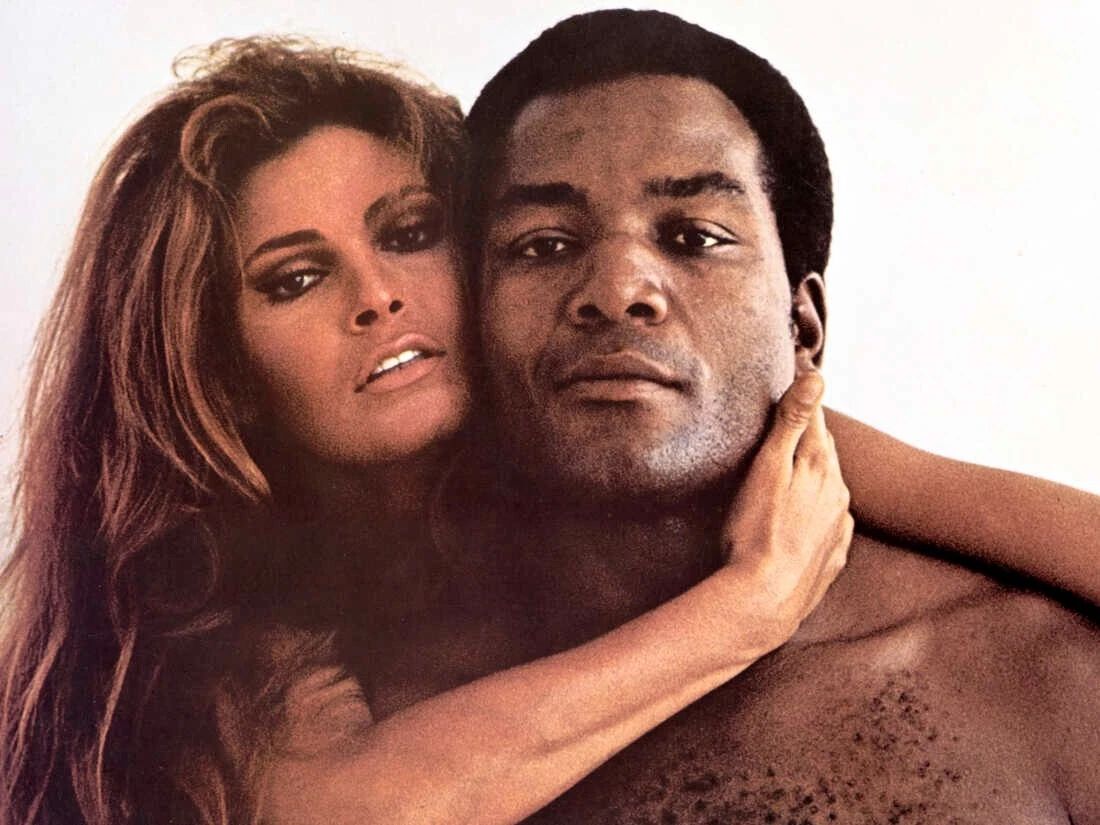 Football Player & Actor Jim Brown With Raquel Welch Picture Photo Print
