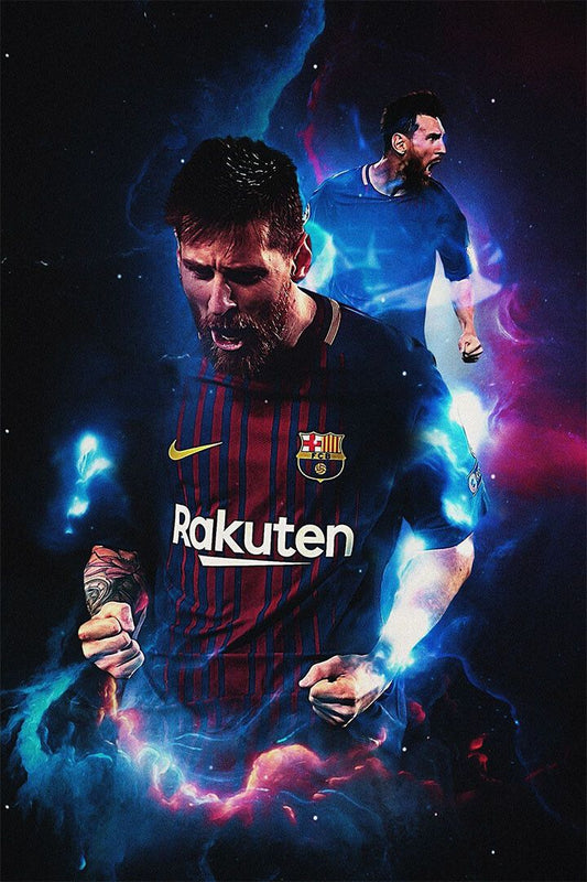 Football Star King Messi Watercolor Painting Print Jigsaw Puzzle