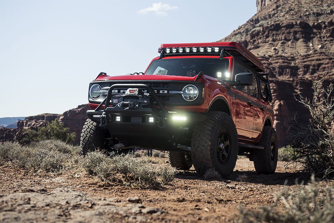 Ford Bronco 4Door Red Suv Off Road Truck Wall Decor Magnet