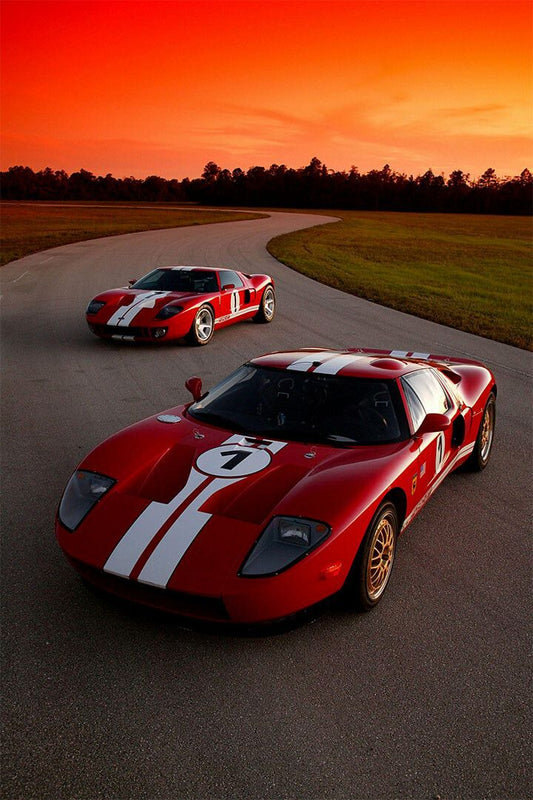 Ford Gt40 Super Racing Car Cool Sports Car Painting Jigsaw Puzzle