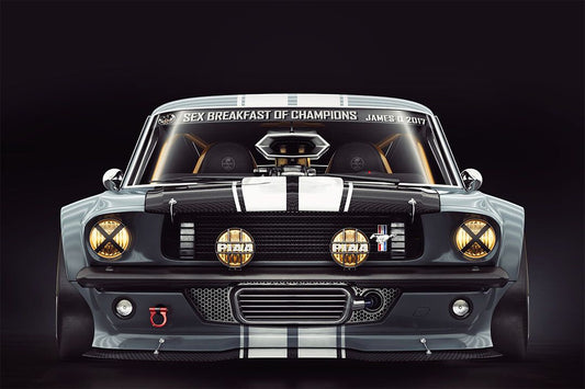 Ford Mustang 1965 Vintage Car Classic Car Jigsaw Puzzle