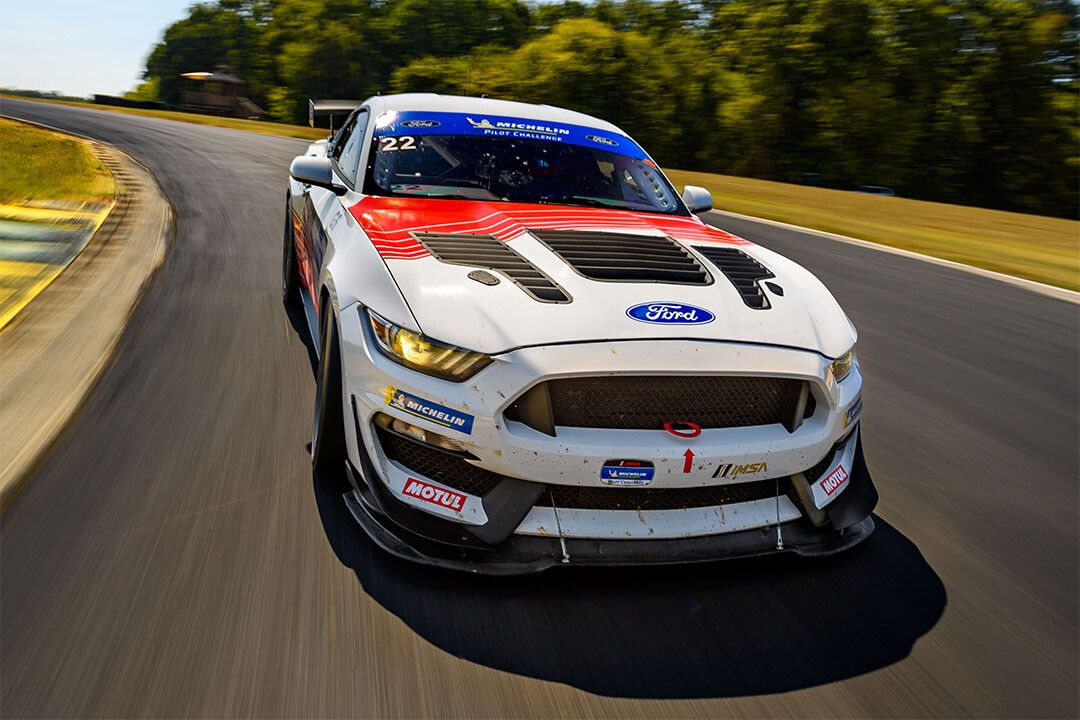Ford Mustang Gt4 Race Car On Road Home Decor Jigsaw Puzzle