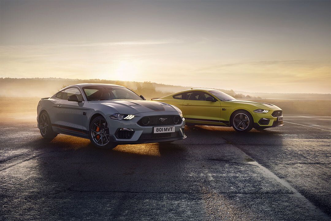 Ford Mustang Mach 1 Two Sports Sedan Cars Wall Indoor Jigsaw Puzzle