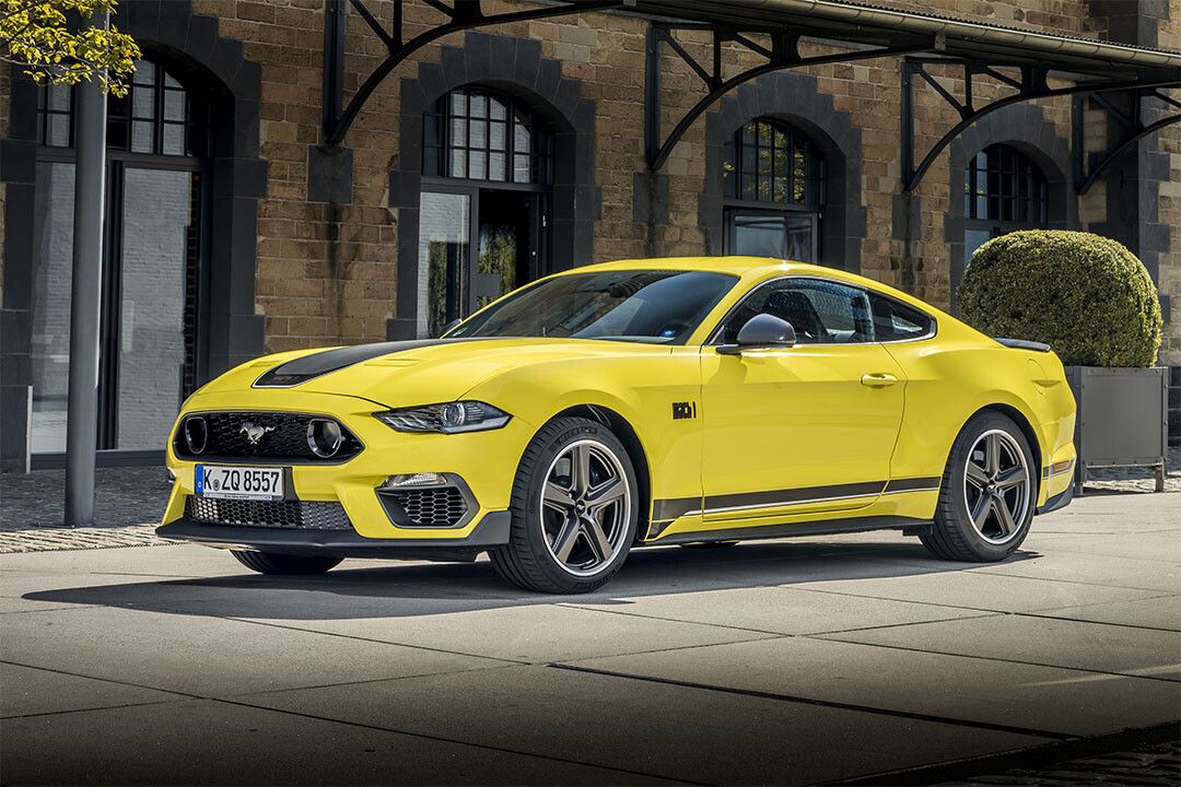 Ford Mustang Mach 1 Yellow Car American Automobile Indoor Jigsaw Puzzle