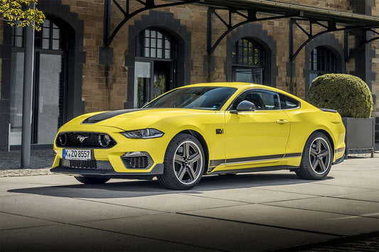 Ford Mustang Mach 1 Yellow Car American Automobile Indoor Jigsaw Puzzle