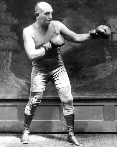Former Heavyweight Champion James Jeffries Glossy Keychain Print Boxer Keychain