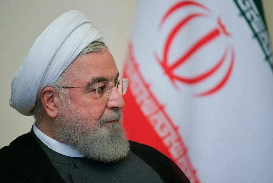 Former President Of Iran Hassan Rouhani With Flag Print 300 PCS Jigsaw Puzzle