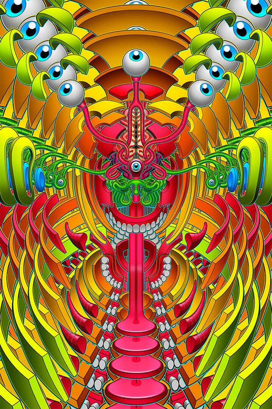 Fractal Peace Psychedelic Painting Picture Print Wall Home Decor Jigsaw Puzzle