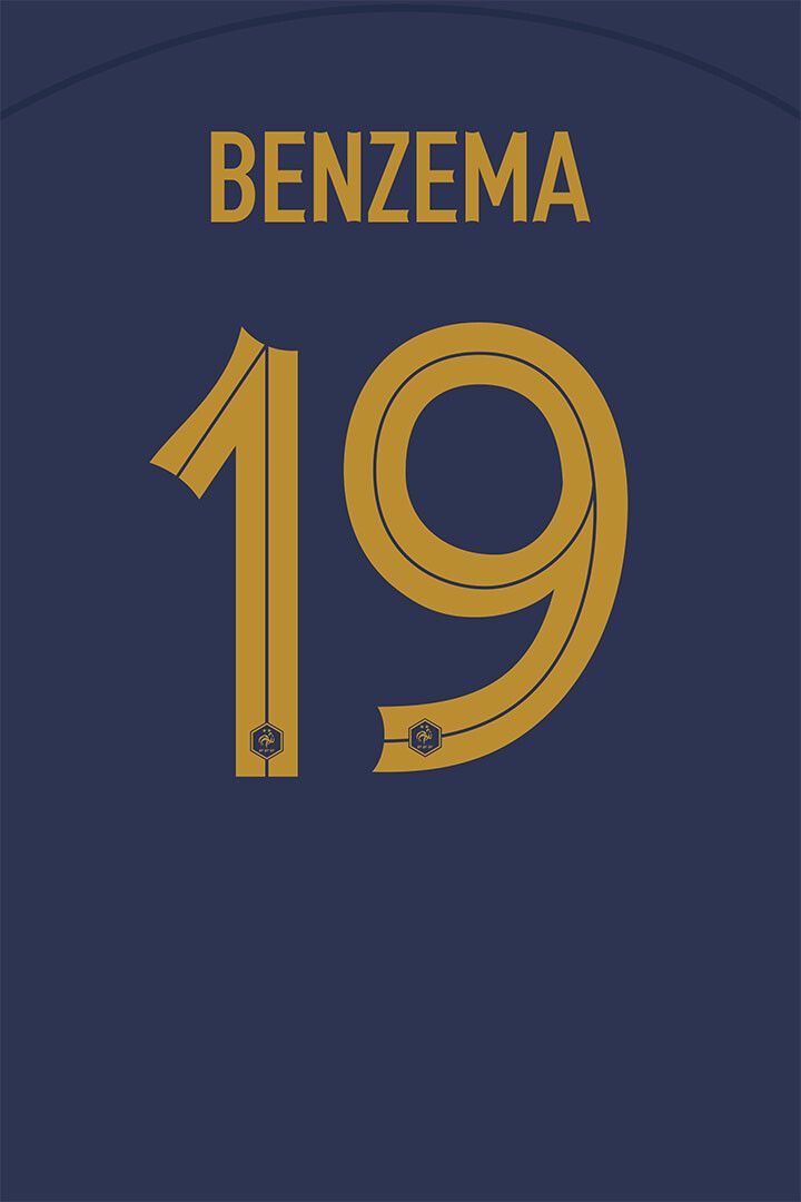 France #19 Karim Benzema World Soccer Championship Wall Decor Keychain
