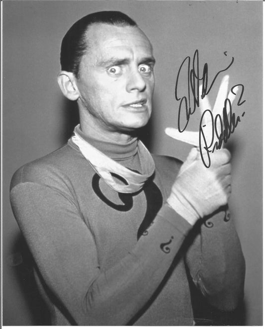 Frank Gorshin Classic Riddler In Batman Reprint Autograph Picture Photo