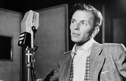 Frank Sinatra In Recording Studio Rat Pack Publicity Picture Photo