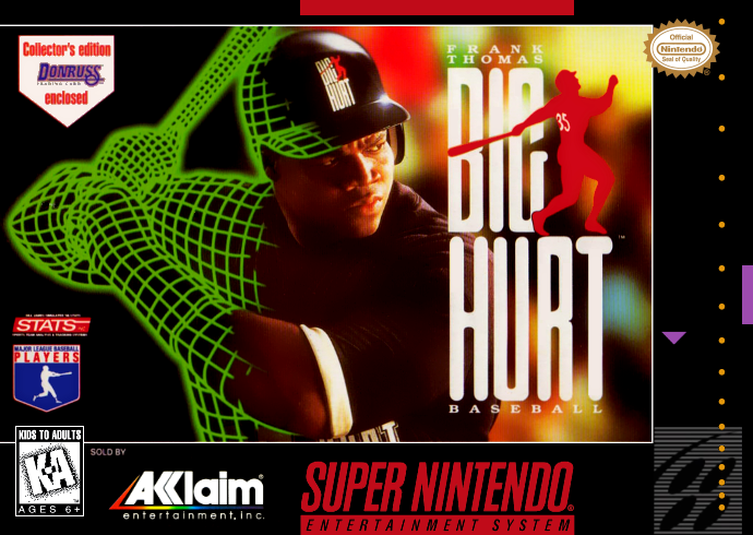 Frank Thomas Big Hurt Baseball (Usa) Snes Print Poster