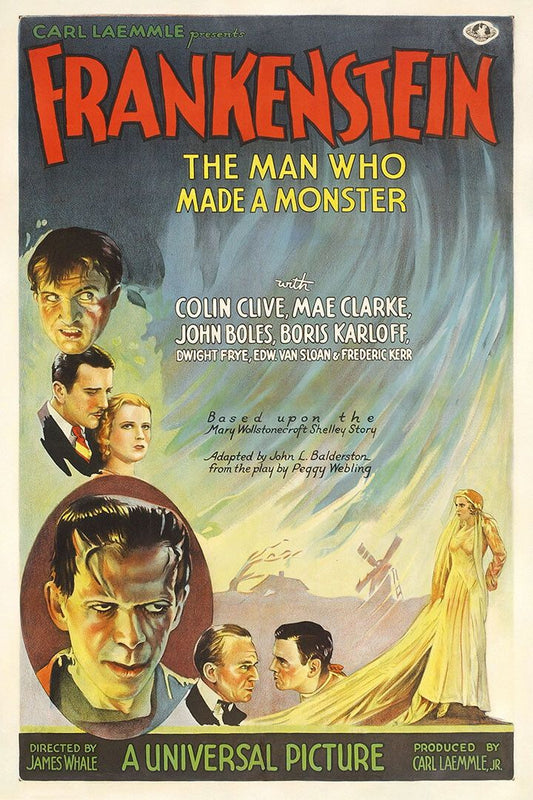 Frankenstein 1931 Vintage Style Monster Movie Horror Jigsaw Puzzle