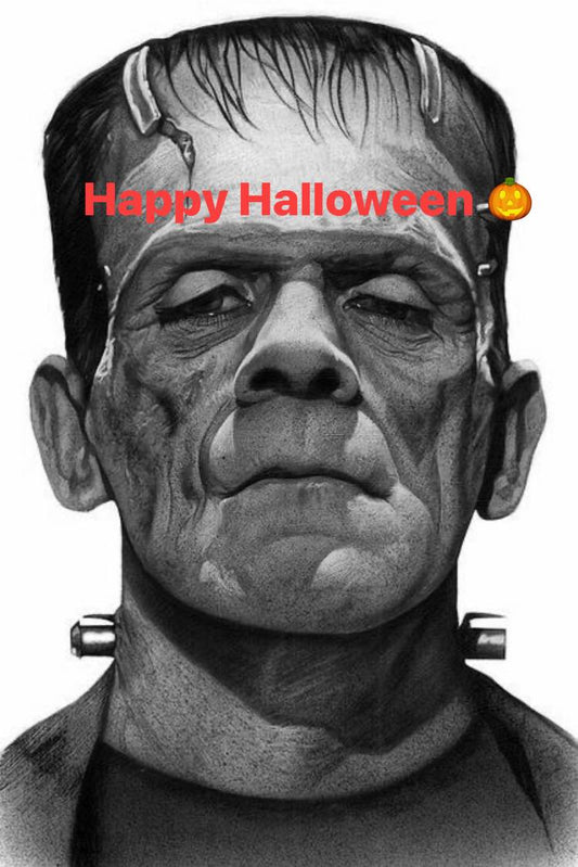 Frankenstein Halloween Art Print Poster