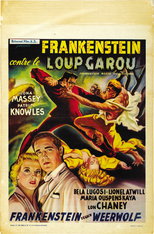 Frankenstein Meets Wolf Man 03 Movie Magnet