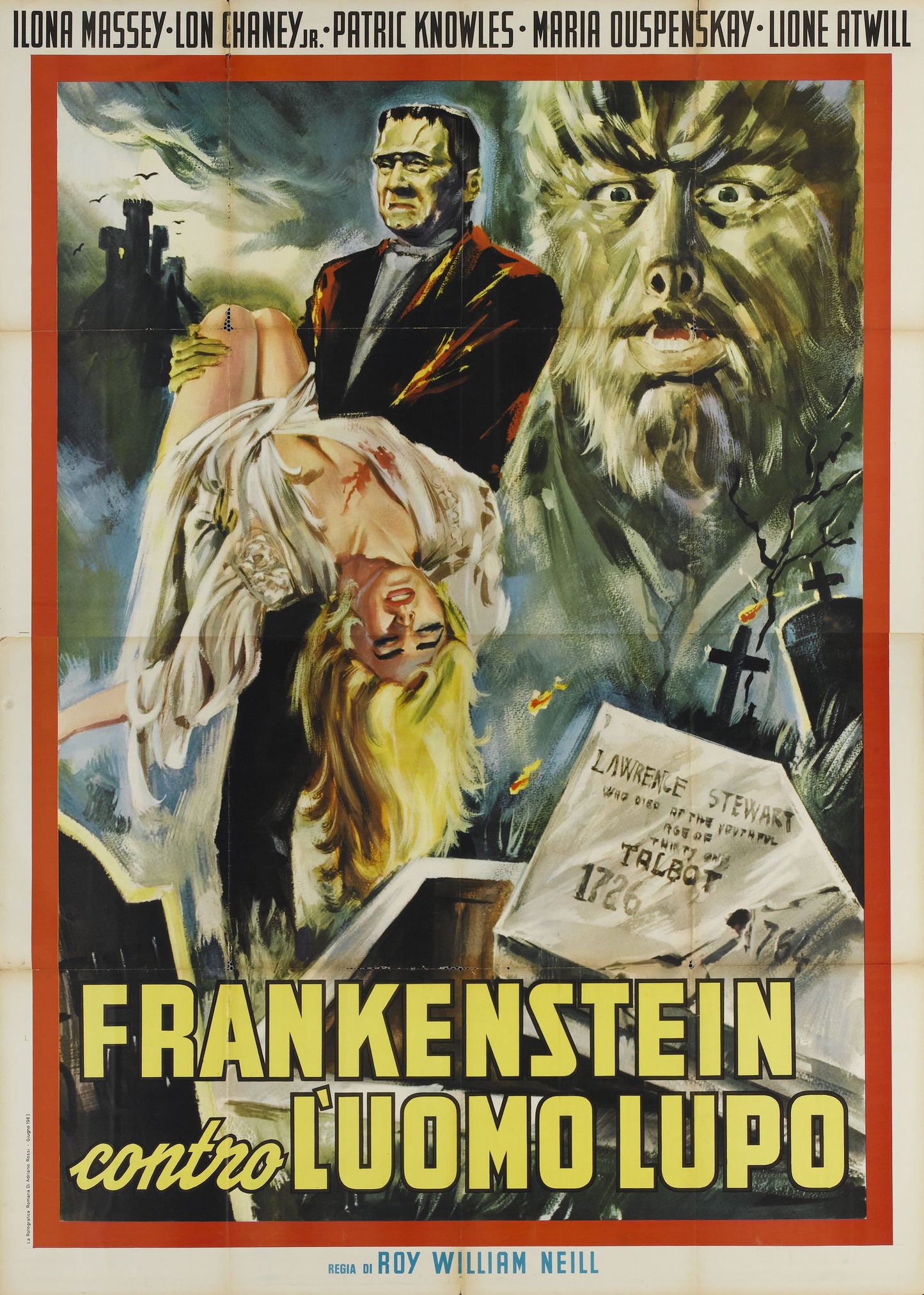 Frankenstein Meets Wolf Man 04 Movie Magnet