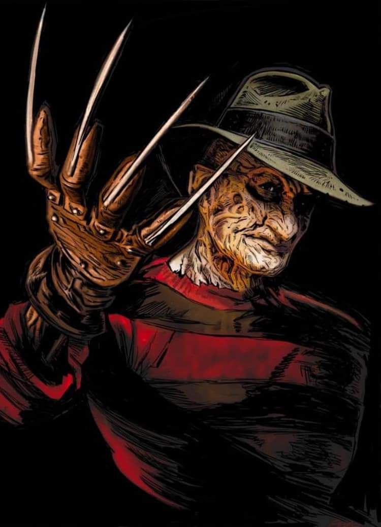 Freddy Krueger Portrait Print Poster