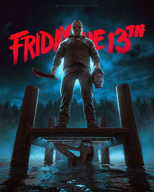 Friday The 13Th Horror Scene Print Poster