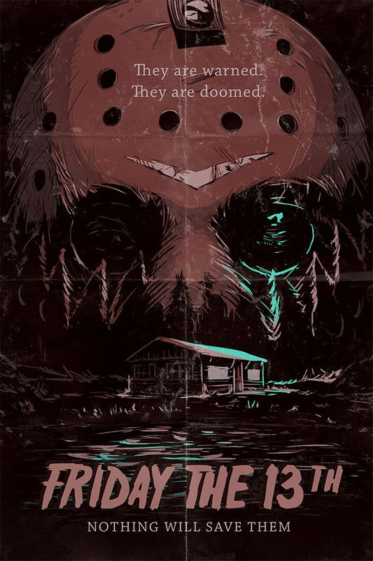 Friday The 13Th Movie Thriller Excitement Painting Print Jigsaw Puzzle