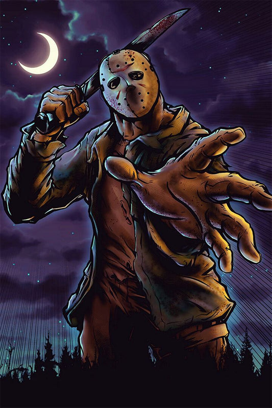 Friday The 13Th Vintage Classic Action Movie Jigsaw Puzzle