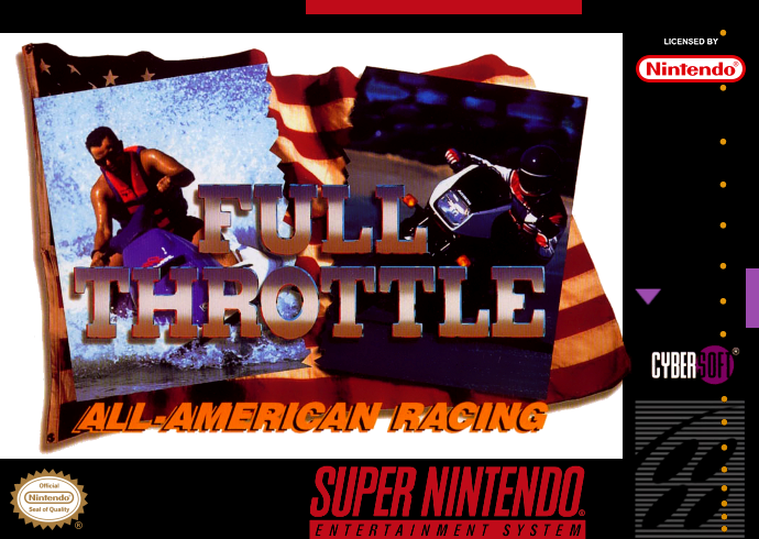 Full Throttle All American Racing (Usa) Snes Print Poster