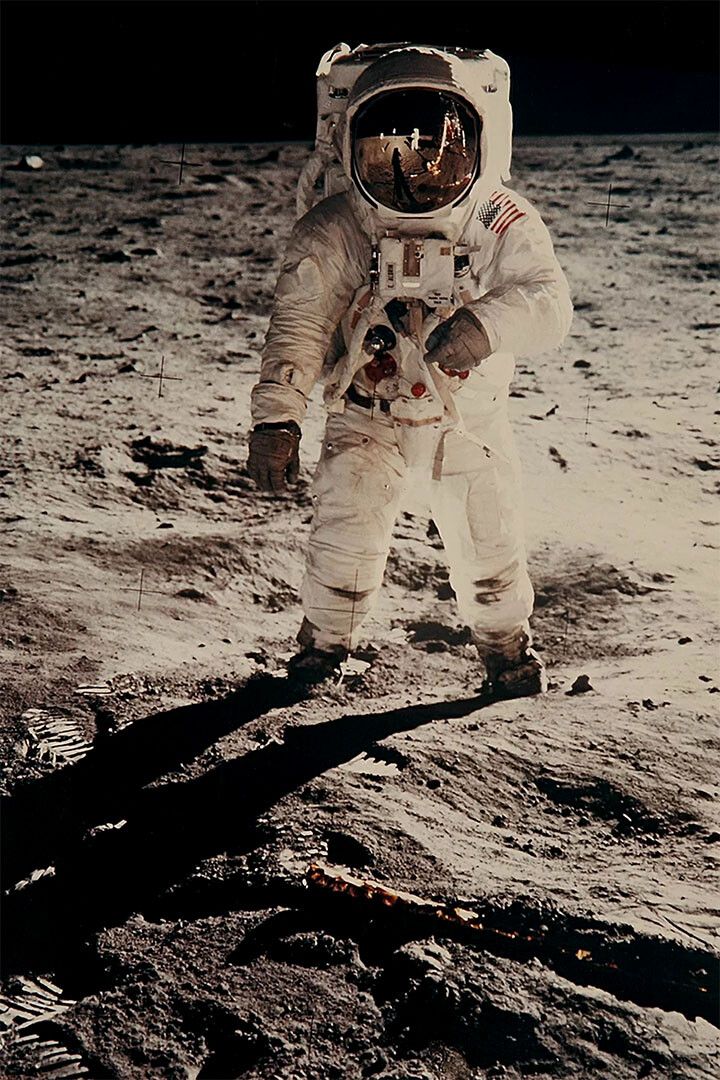 Funny Astronaut Holding The Moon And Feet On Earth Jigsaw Puzzle