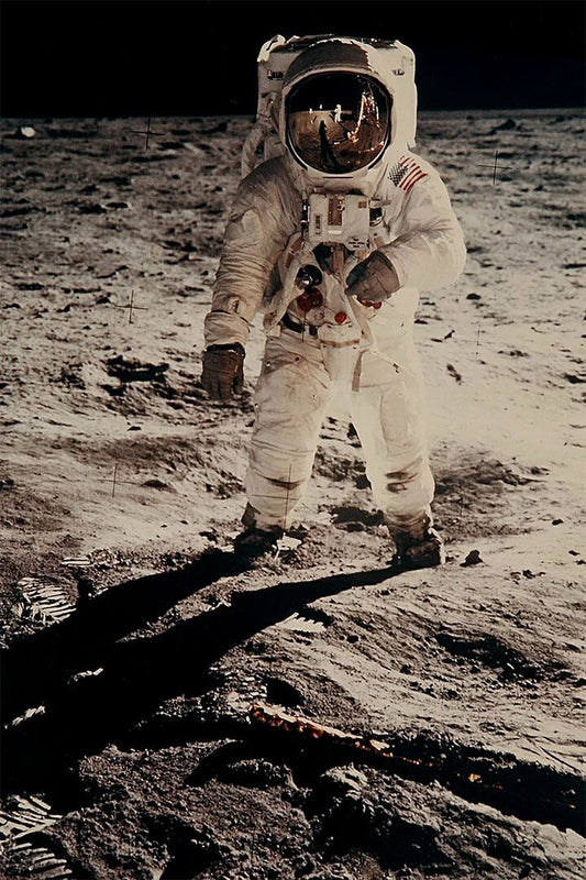 Funny Astronaut Holding The Moon And Feet On Earth Jigsaw Puzzle