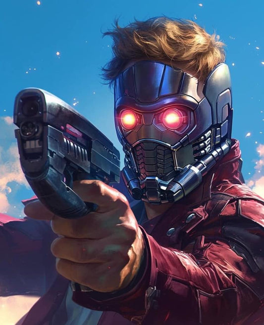 Futuristic Hero Gunpoint Print Poster