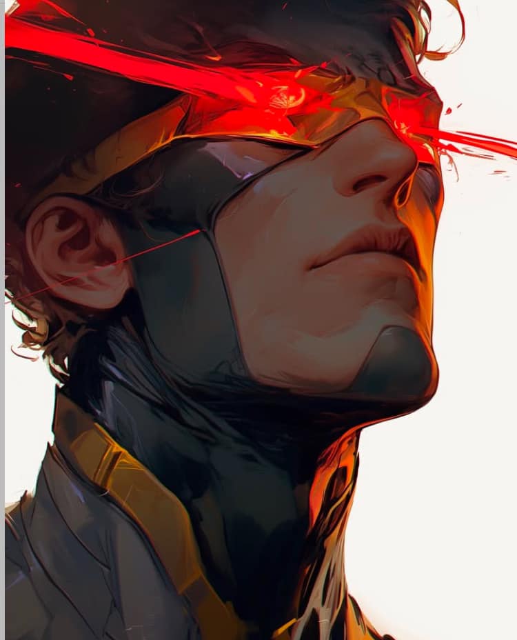 Futuristic Hero Portrait (2) Print Poster