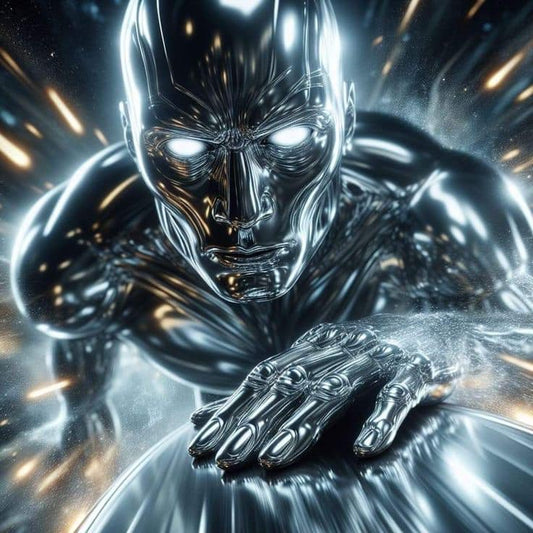 Futuristic Robot Close Up Print Poster
