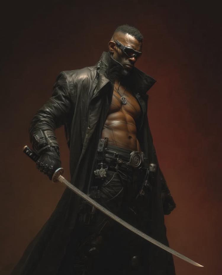 Futuristic Warrior With Sword Jigsaw Puzzle